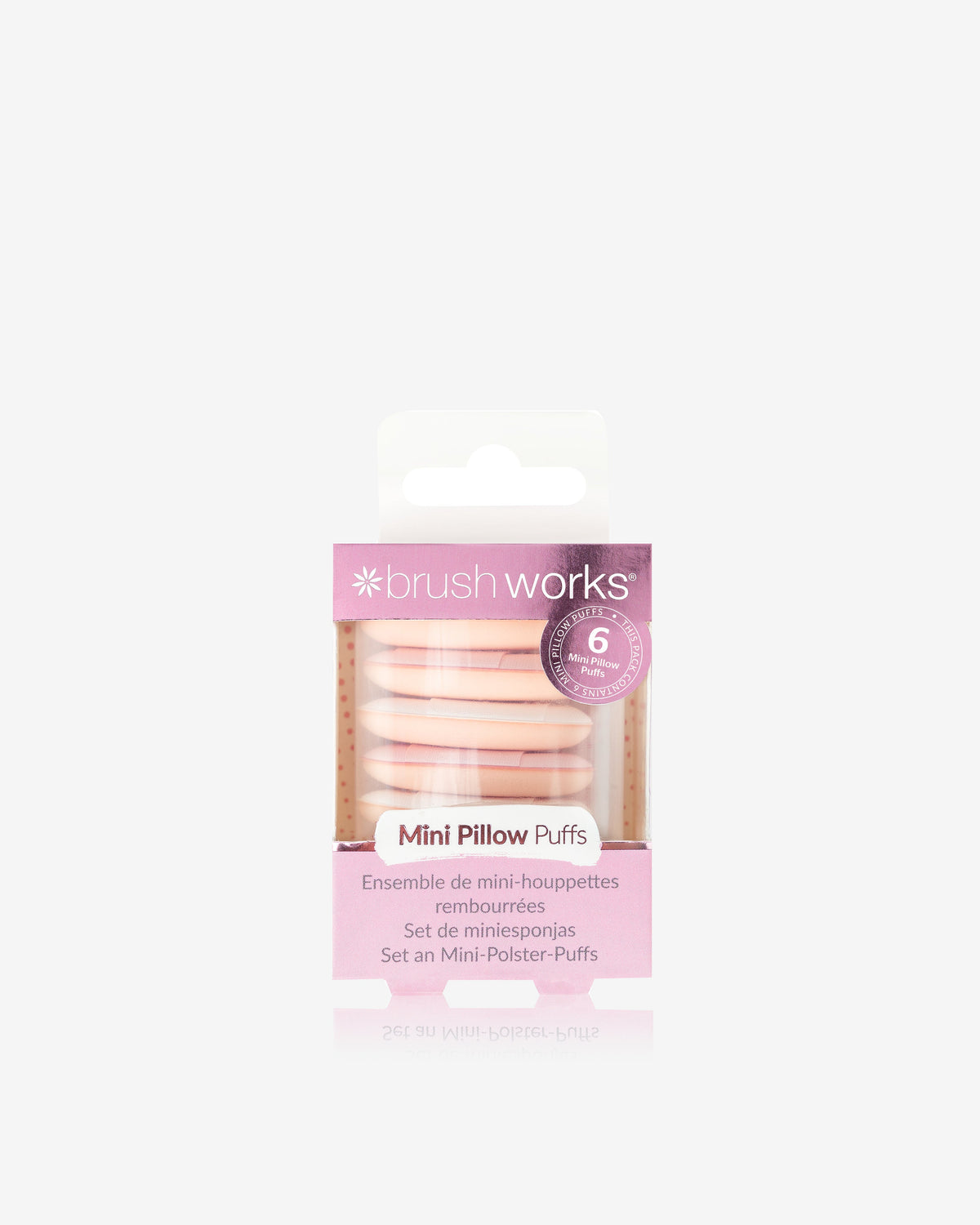 Brushworks Mini Pillow Puffs - 6 Pack