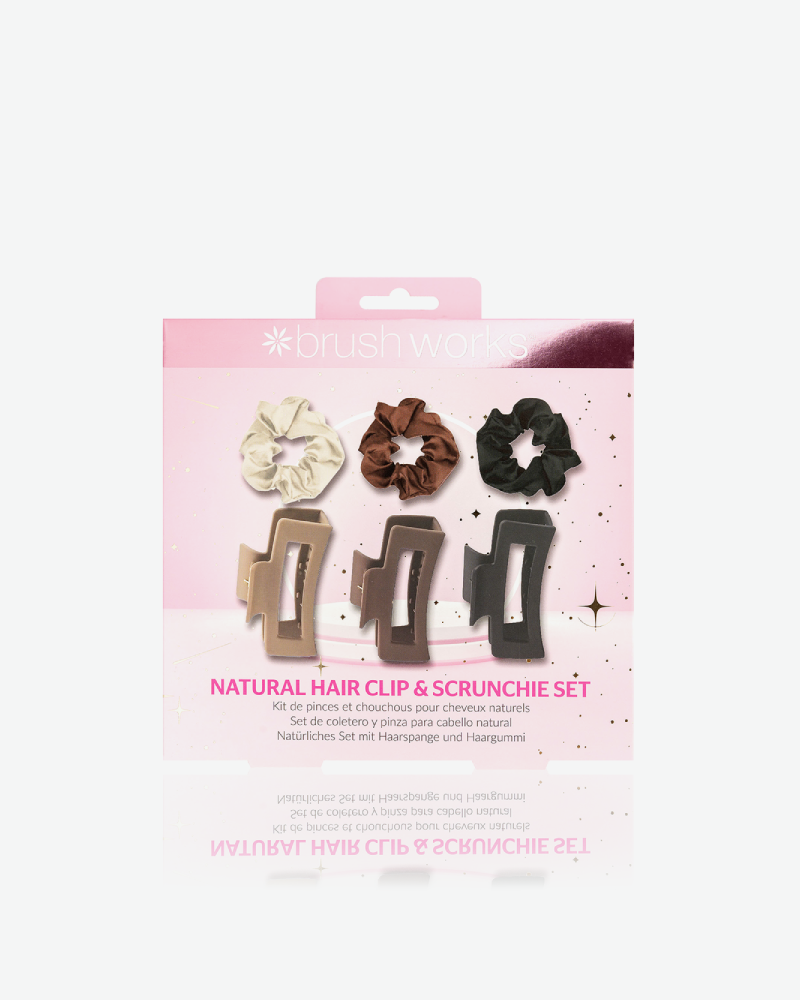 Brushworks Natural Hair Clip & Scrunchie Set