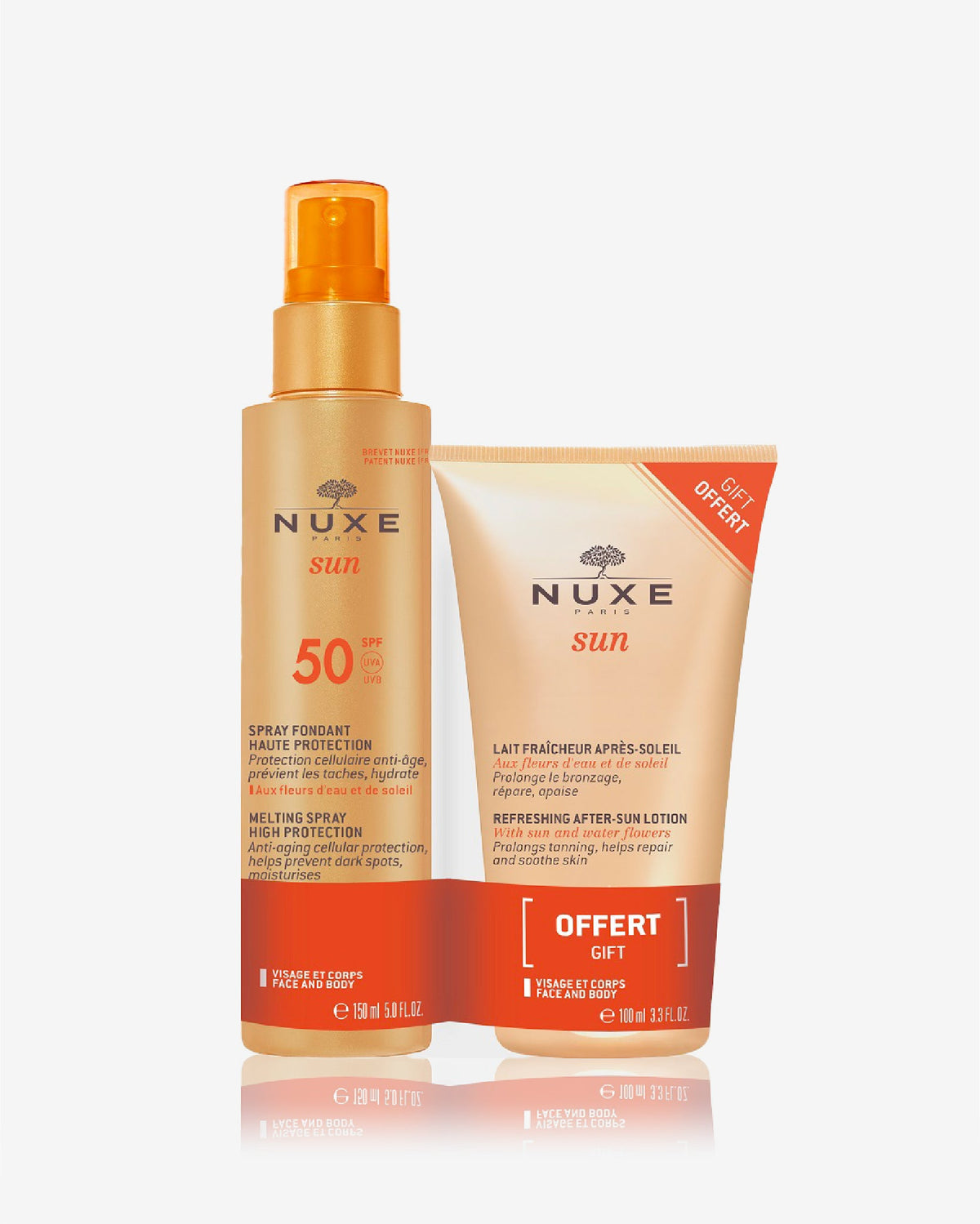 Sun Melting Spray For F&B Spf50 & After-Sun Lotion For Face & Body