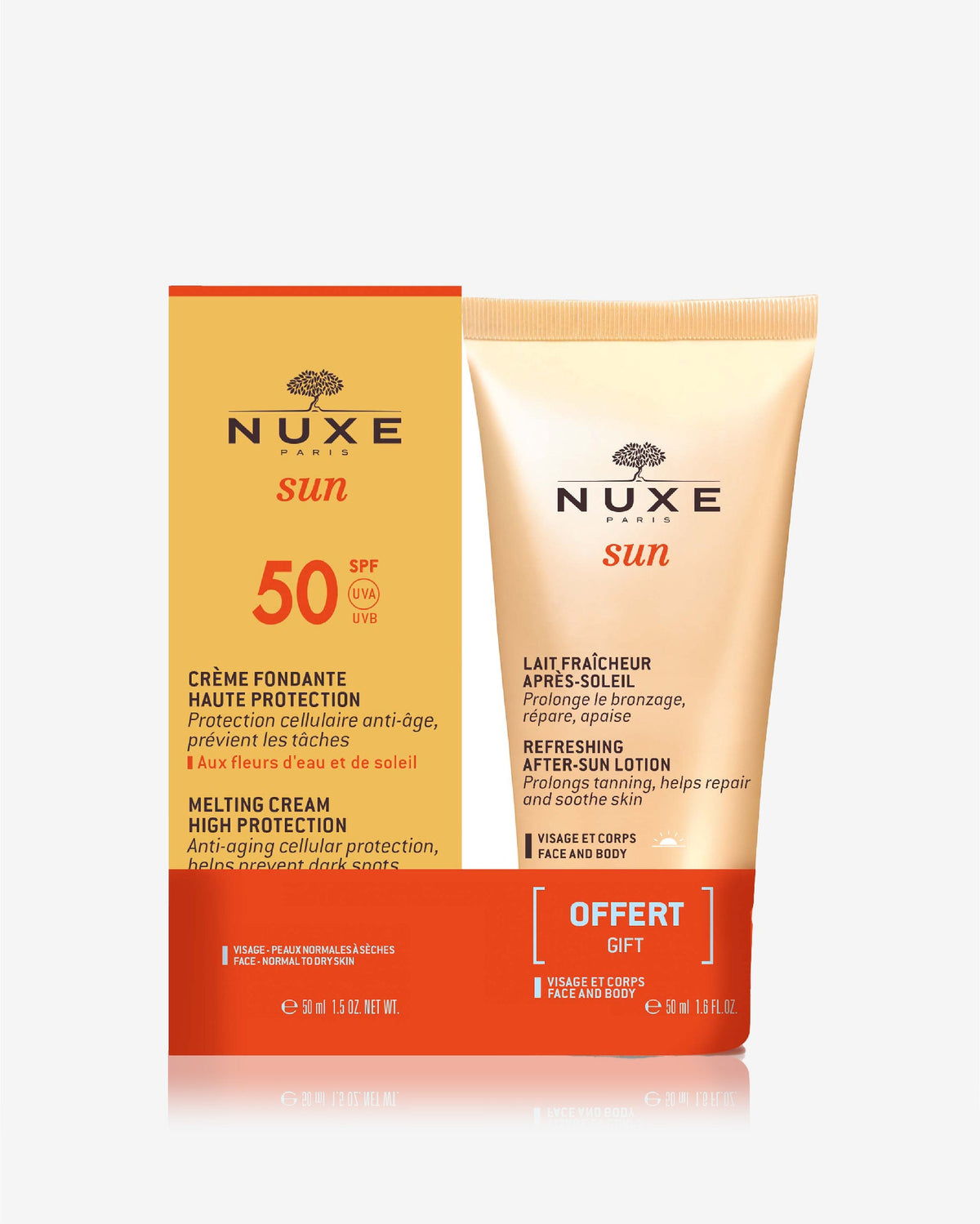 Sun Melting Cream High Protection Face Spf50 & After Sun Lotion