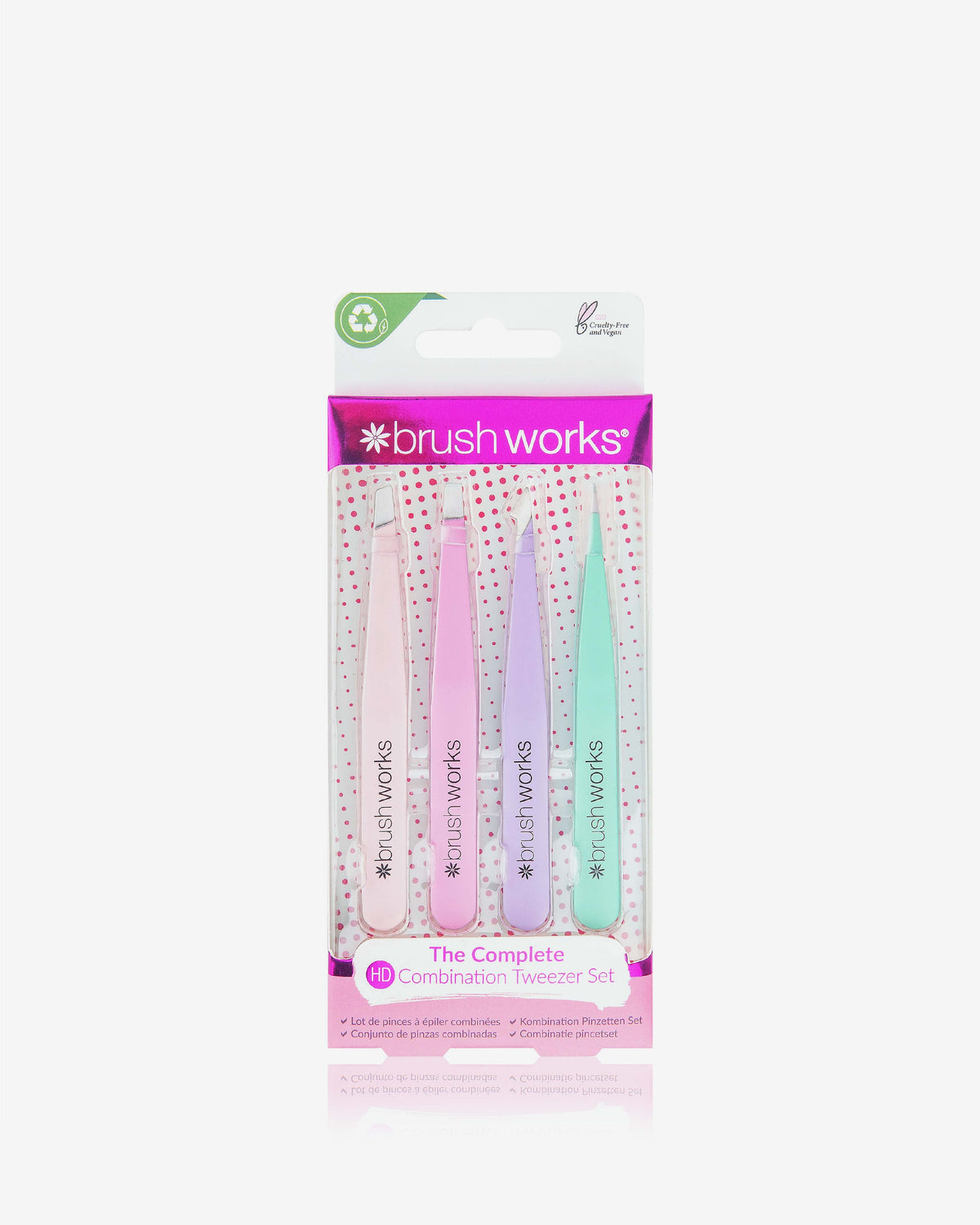 Hd 4 Piece Combination Tweezer Set - Pastels
